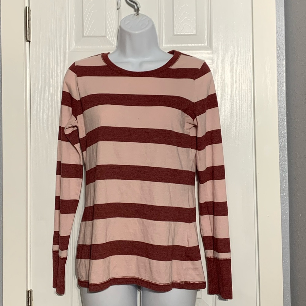 Mossimo Stripe Pink and Red/Dark Pink Long Sleeve